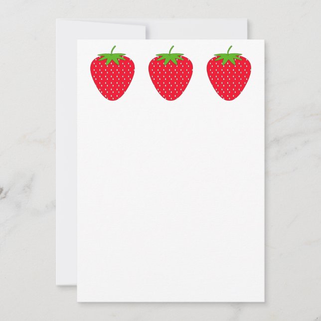 Rode aardbei. (Voorkant)