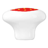 Rode aardbei aangepaste keramische trekknop knop (Zijkant)