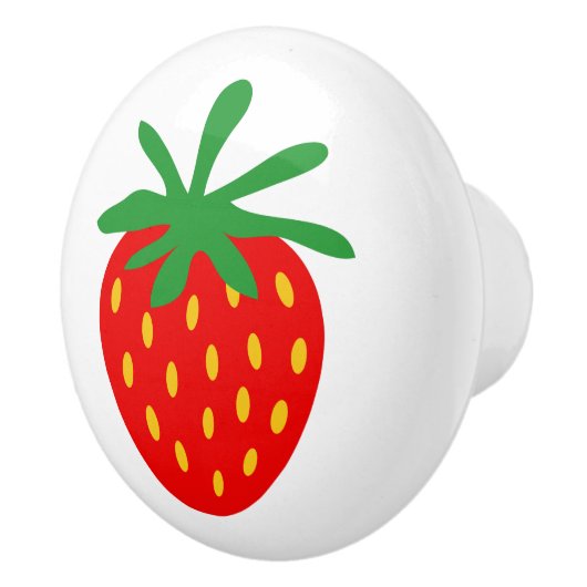 Rode aardbei aangepaste keramische trekknop knop (Rechts)