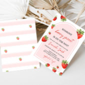 Rode aardbei Baby shower Kaart