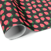 rode aardbei cadeaupapier (Rol Hoek)