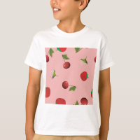 Rode Aardbei en Kersenpatroon Roze Fruit