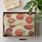 Rode aardbei Ephemera Decoupage Tissuepapier (Geschenk)