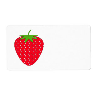 Rode aardbei. etiket
