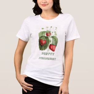 Rode Aardbei Gepersonaliseerd Tri-Blend Shirt