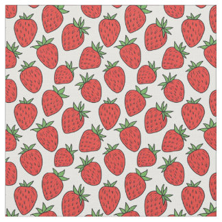 rode aardbei | grillig fruitthema stof