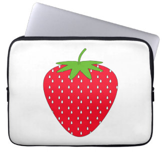 Rode aardbei. laptop sleeve