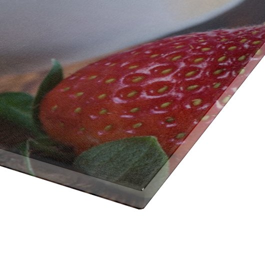 Rode aardbei snijplank (Hoek)