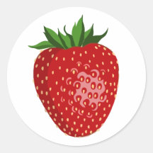 Rode Aardbei Sticker Envelope Seals Aardbeien