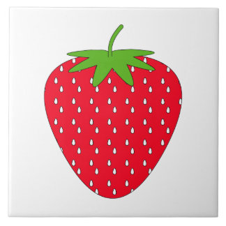 Rode aardbei. tegeltje