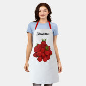 Rode aardbeien fotografisch schort (Gedragen)