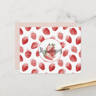 Rode Aardbeien Fruit   Briefkaart