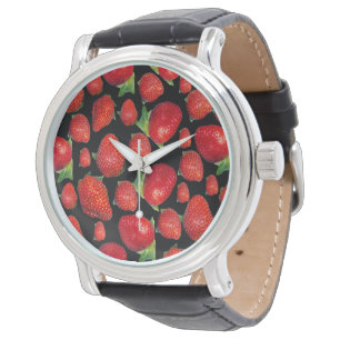 Rode aardbeien, horloge