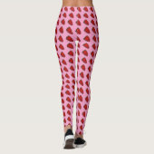 Rode aardbeien op roze Leggings (Achterkant)