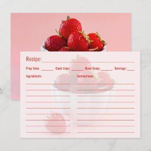Rode Aardbeien Voedsel Foto Met Recept Sjabloon