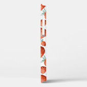 Rode Aardbeien Witte Achtergrond Naadloos Case-Mate iPhone Case (Achterkant / Links)