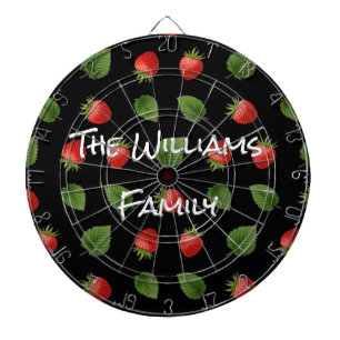 Rode Aardbeien Zomer Fruit Patroon Gepersonaliseer Dartbord
