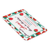 Rode aardbeienbes 1e verjaardag Keepsake Magneet (Rechterzijde)