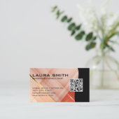 Rode Abstracte achtergrondvormen Visitekaartje (Staand voorkant)