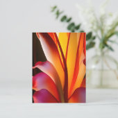 RODE ABSTRACTE BLOEM BRIEFKAART (Staand voorkant)