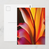 RODE ABSTRACTE BLOEM BRIEFKAART (Voorkant / Achterkant)