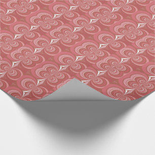 Rode Abstracte Fractale Kunst Cadeaupapier