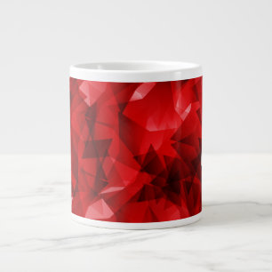 Rode Abstracte Geometrische Kristal Achtergrond Extra Grote Beker