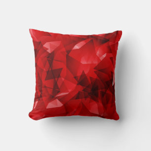 Rode Abstracte Geometrische Kristal Achtergrond Kussen