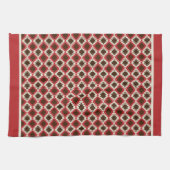 Rode Abstracte Keukenhanddoek (Horizontaal)