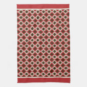 Rode Abstracte Keukenhanddoek (Verticaal)