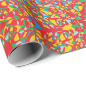 rode abstracte kunst Indiaas uiterlijk Cadeaupapier (Rol Hoek)