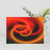 Rode Abstracte Kunstuitnodigingen - Abstracte Golv Kaart (Staand voorkant)