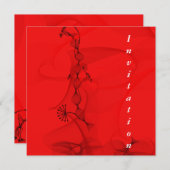 Rode abstracte uitnodiging voor elk feest (Voorkant / Achterkant)