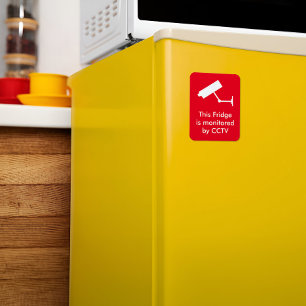 Rode Achtergrond Camera Bewaking CCTV Koelkast Magneet