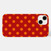 Rode Achtergrond Sinaasappel Polka Dots Design Case-Mate iPhone Case (Achterkant (horizontaal))