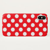 Rode Achtergrond Witte Polka Dot Case-Mate iPhone Case (Achterkant (horizontaal))