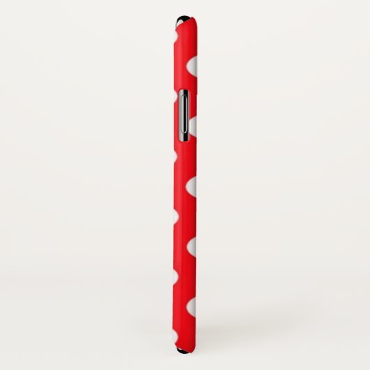 Rode Achtergrond Witte Polka Dot Case-Mate iPhone Case (Achterkant / rechts)