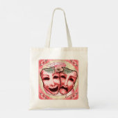 Rode Actermaskers Tote Bag (Achterkant)