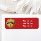 Rode  Adresetiketten van het Baseball Team Etiket (Insitu)