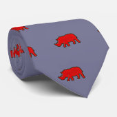 rode afrika rhinocerus stropdas (Opgerold)