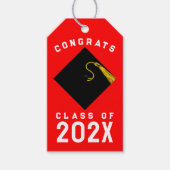 Rode Afstuderen 2026 Op Maat Gemaakt Cadeaulabel (Voorkant)