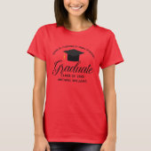 Rode Afstuderen Custom High School Afstuderen Vrou T-shirt (Voorkant)