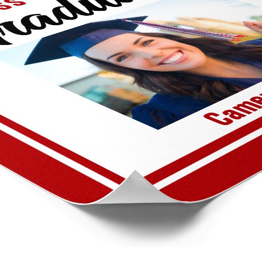 Rode Afstuderen - Gepersonaliseerde Afstuderen fot Poster (Hoek)