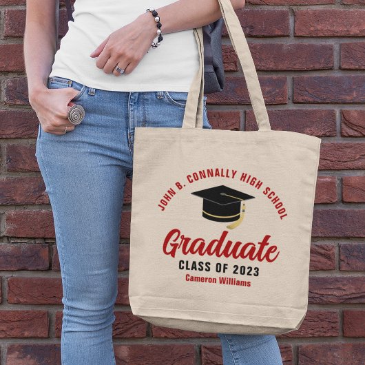Rode Afstuderen persoonlijke klasse van 2023 Afstu Tote Bag