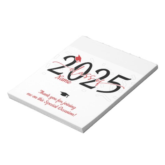 Rode Afstuderen Snoep Bar Wraps Party Favoriet Notitieblok (Gedraaid)