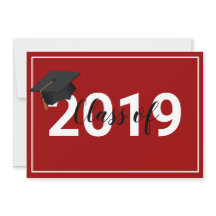 Rode Afstuderen van 2019 Simplistic Chic