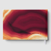 Rode agaat moderne herfst bruiloft gastenboek (Achterkant)