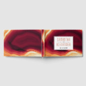 Rode agaat moderne herfst bruiloft gastenboek (Volledig)