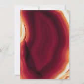 Rode agaat slice herfst bruiloft couples shower kaart (Achterkant)