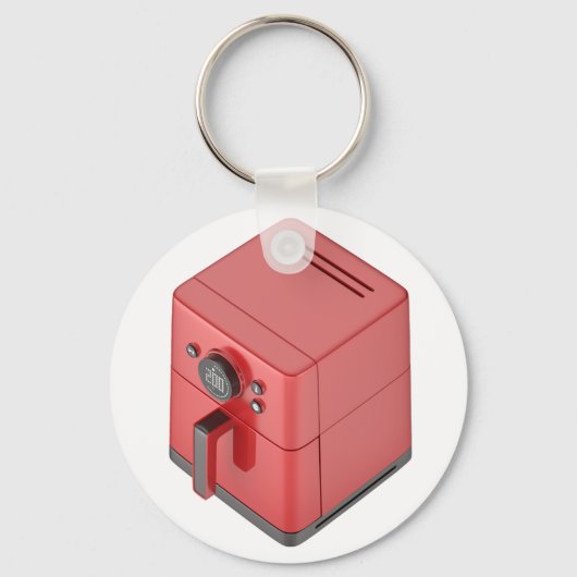 Rode airfryer sleutelhanger (Voorkant)